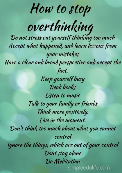 Simple Things To Do To Overcome Overthinking — SimpleNews