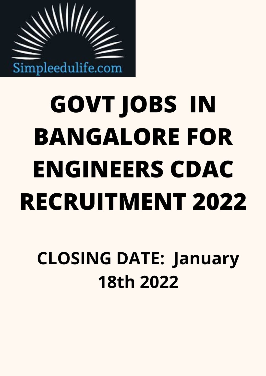 govt-jobs-in-bangalore-for-engineers-cdac-recruitment-2022-karnataka