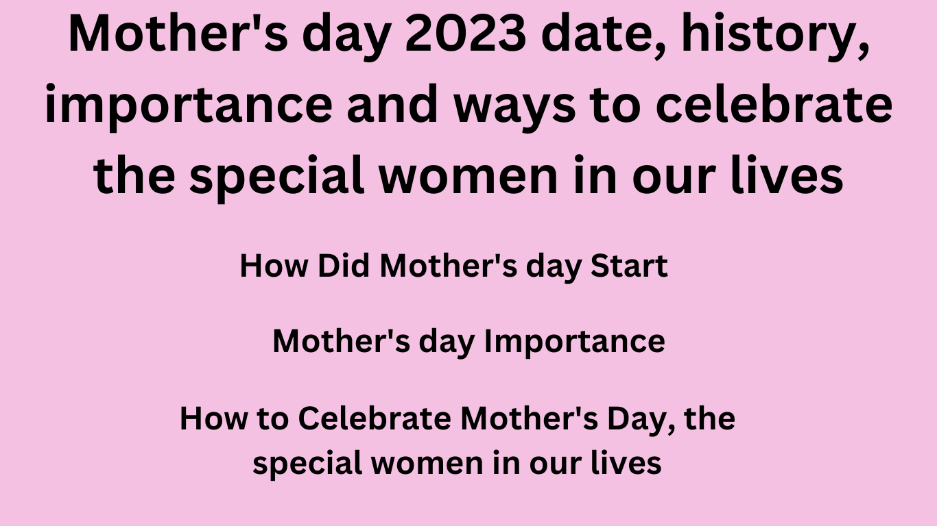 Mothers Day 2023 Date History Importance And Ways To Celebrate The Special Women In Our Lives 